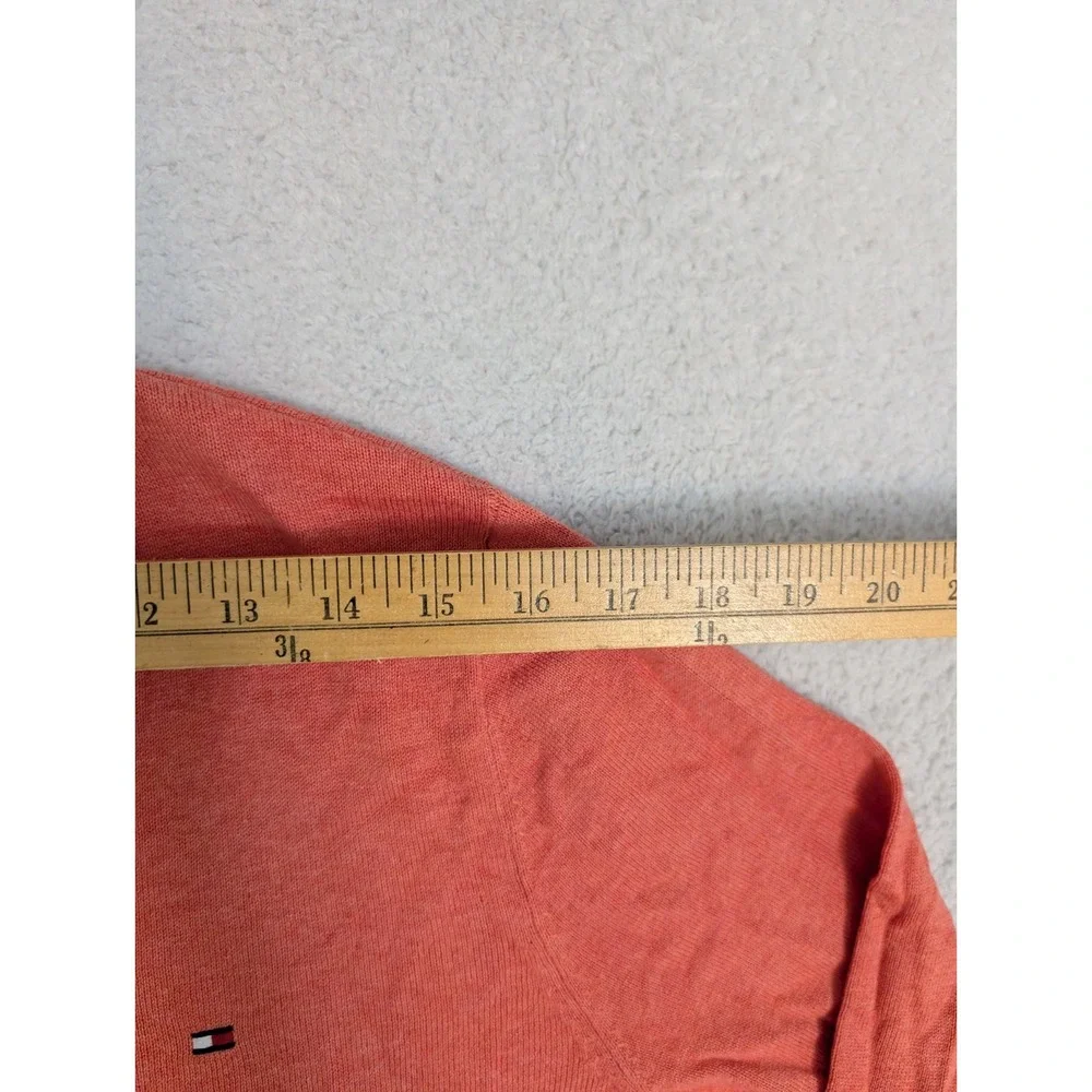 NEW Tommy Hilfiger‎ Pull Over Sweater 100% Premium Cotton V Neck Small Salmon